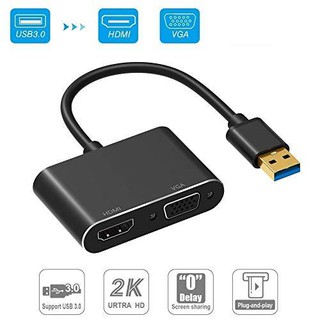 USB3.0 VGA HDMI 1080 จุดกราฟิกสายแปลงอะแดปเตอร์สำหรับ Windows 7/8/10 ชิ้นแล็ปท็อป HDTV โปรเจคเตอร์จอภาพ