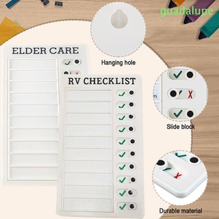 GUADALUPE Portable Memo Checklist Note Board Hanging Board RV Check List Board Wall Hanging Checklist Daily Care RV Multi-purpose Home Travel Planning Reminder Tool Adjustable Memo Boards