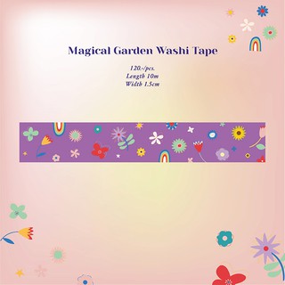 Masking tape : Magicalgarden Tape เทปตกแต่งสมุด ไดอารี่