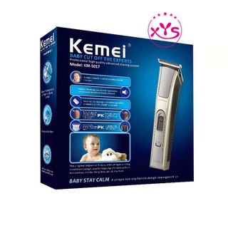 Kemei รุ่น KM-5017 ปัตตาเลี่ยนไฟฟ้าไร้สาย พร้อมที่รองหวี 4 ชิ้น ตัดแต่งทรงผม โกนหนวด เล็มเครา