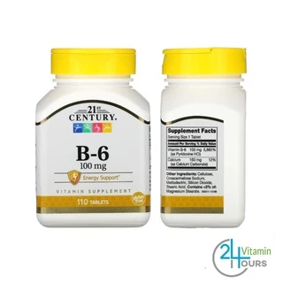 [พร้อมส่ง ] 21st Century , วิตามินบีรวม B-Complex, B-6, B-12, B-50 Complex , B-100 Complex, Stress B