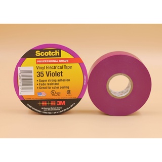 เทปพันสายไฟ Scotch 35 ขนาด 3/4 นิ้ว x 66 ฟุต (22 เมตร) 1 ม้วน สีม่วง