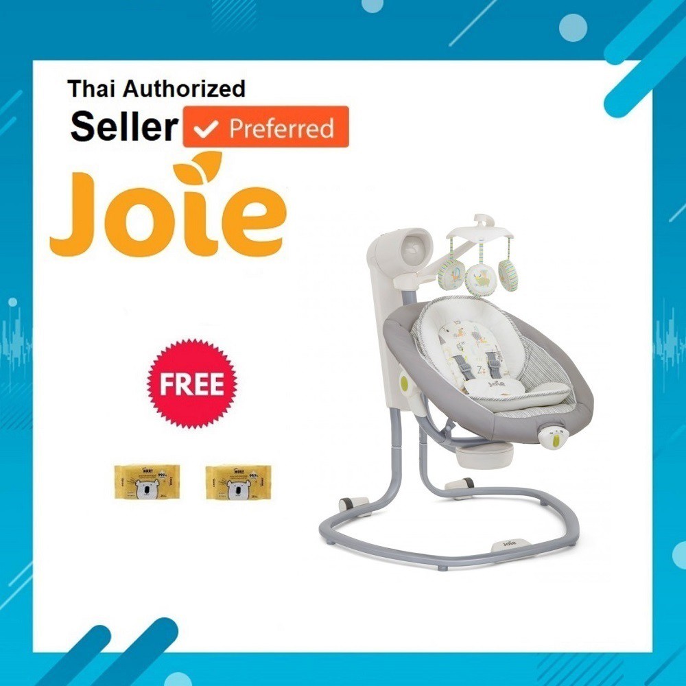 [ผ่อนได้0%] Joie เปลไกวไฟฟ้า Swing รุ่น Serina Swivel NTA/ 100% แท้ (With Free Baby Moby Wet Wipes X