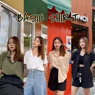 Basic shirt เชิ้ตทรงโอเว่อไซส์แขนสั้น (nita.bkk)