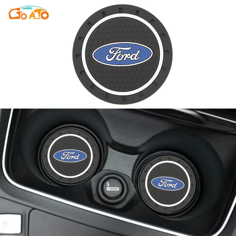 GTIOATO แผ่นรองแก้วในรถ ที่รองแก้วในรถยนต์ สำหรับ Ford Fiesta Ecosport Transit Explorer Mustang Mond