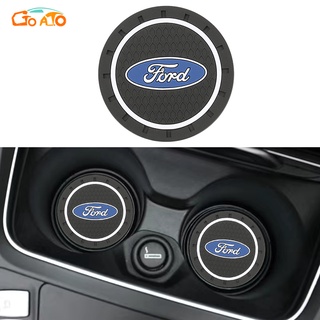 GTIOATO แผ่นรองแก้วในรถ ที่รองแก้วในรถยนต์ กันน้ํา สำหรับ Ford Ranger Fiesta Everest Ecosport Transit Focus Explorer Mustang