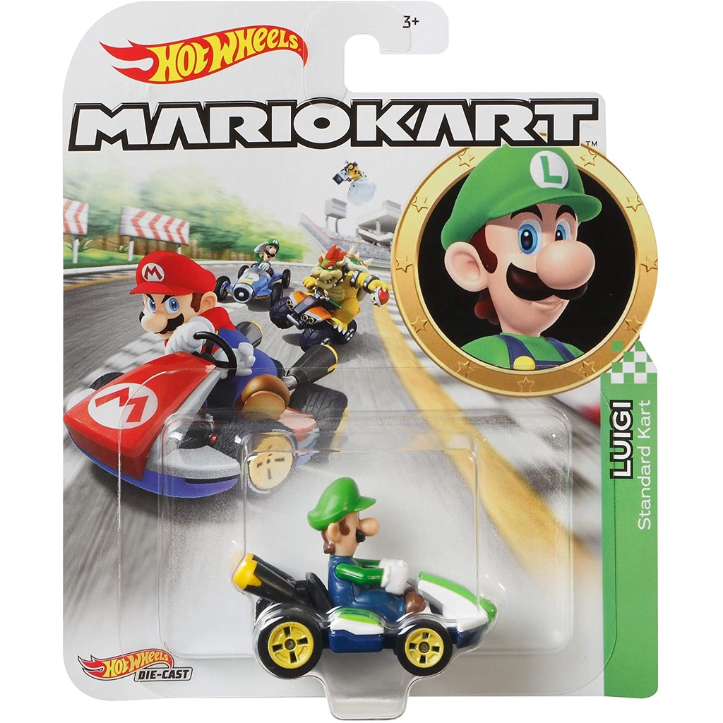 Hot Wheels Mario Kart Luigi Standard Kart GLP37