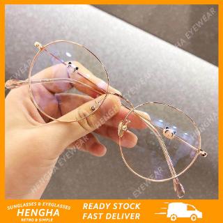 【HENGHA】ขายส่ง【พร้อมสต็อก】 ออกแบบแฟชั่นแว่นตาป้องกันแพนด้าผู้หญิงสีน้ำเงิน