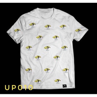 เสื้อยืด สีขาว ลายซูชิ (up010)