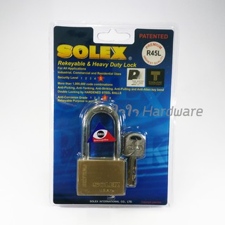 กุญแจ Solex R45L คอยาว 45 มม อย่างดี ระบบลูกปืน ป้องกันกุญแจผี กุญแจโซเล็กซ์ แม่กุญแจ กุญแจล็อคบ้าน B52-03