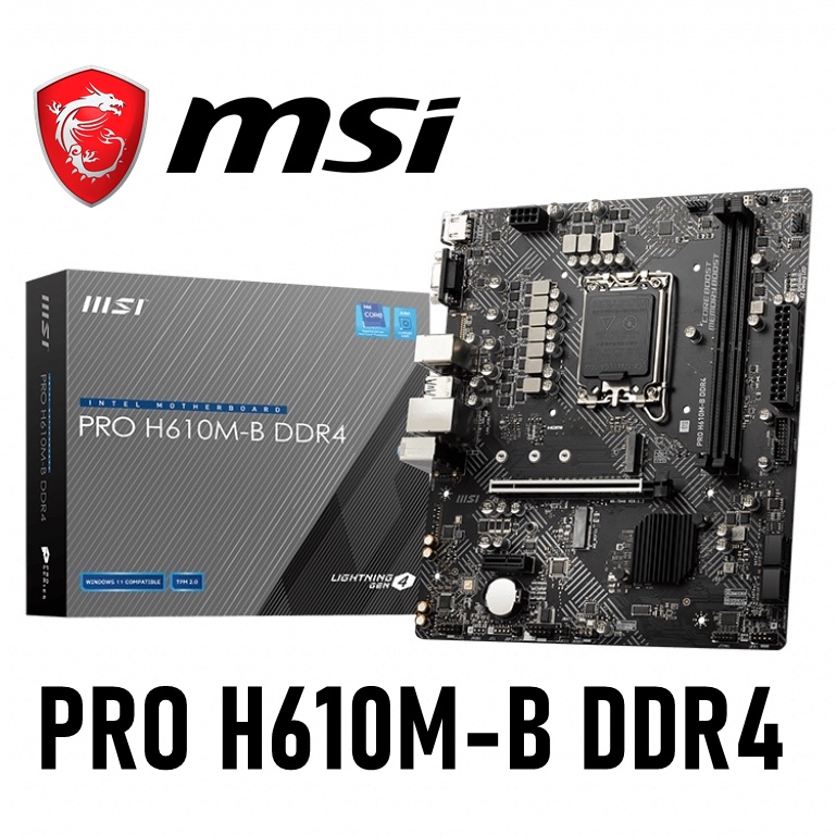 MAINBOARD (เมนบอร์ด) 1700 MSI PRO H610M-B DDR4 ประกัน 3 ปี