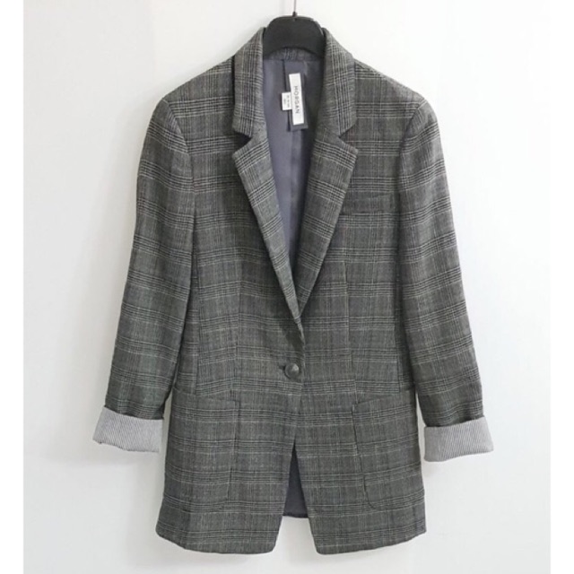 เสื้อสูท blazer ลายสก็อต แบรนด์Morgan