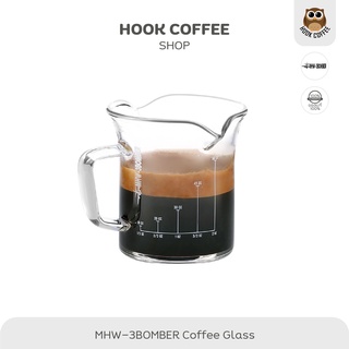 MHW-3BOMBER Double Mouth Shot Glass - แก้วตวงกาแฟปากคู่ ขนาด 80 ml