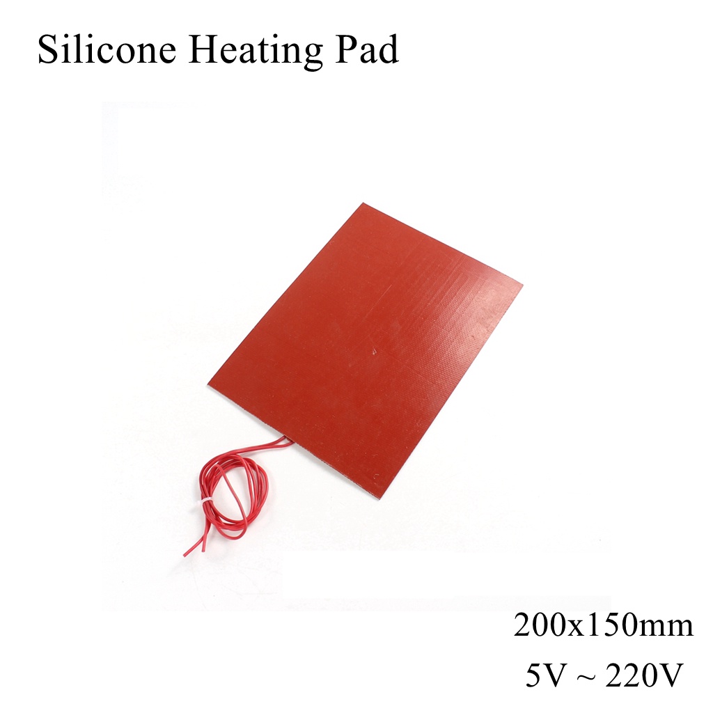 Silicone Rubber Heating Pad 200x150mm 12V 110V 220V Flexible Band Heater Thermal Mat Plate Waterproo