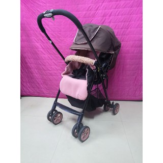 รถเข็นเด็ก​ Infantasy​ สีน้ำตาลชมพู​  รุ่นเบาะสูง สวยสภาพ​ 85%