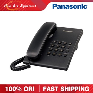 Panasonic โทรศัพท์พื้นฐานแบบมีสาย KX-TS500MX โทรศัพท์สายเดี่ยวเดสก์ท็อปโฮมออฟฟิศ TM Line Unifi Maxis เวลาโทรศัพท์