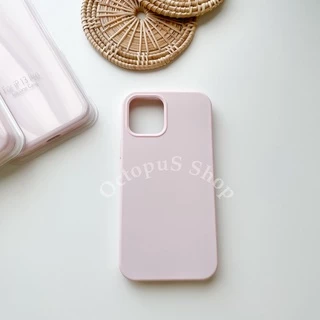 (สีชมพูหม่น) เคสซิลิโคนสีพื้น เคสสีล้วน ไม่มีโลโก้ เนื้อซิลิโคน บุกำมะหยี่ ลบรอยปากกาได้ ***พร้อมส่ง 7-17promax***