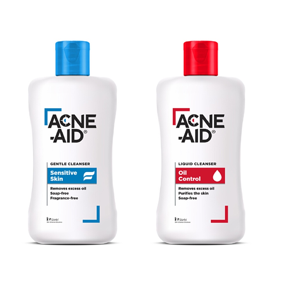 โฟม รักษา สิว Acne Aid Cleanser Acne-Aid แอคเน่-เอด คลีนเซอร์ สีแดง ฟ้า  โฉมใหม่ | Shopee Thailand