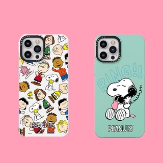 ถั่วลิสง Casetify แหวน Snoopy ปลอก For iPhone 7 8 Plus X XS XR 11 12 13 Pro Max Soft Liquid ซิลิโคน Flocking Case