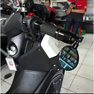 กระจกมองหลัง jalu ปลายบาร์กลม PNP FAZZIO Aerox Nmax Xmax Lexi Genio Beat Vario