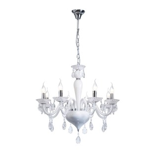 Bouquet lamp CHANDELIER CARINI CLASSIC&amp;MODERN1921-8 K9GS 8LIGHT WHITE Interior lamp Light bulb โคมไฟช่อ ไฟช่อ CARINI 192