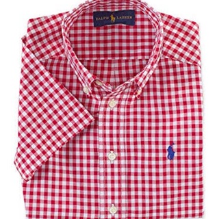 Ralph Lauren Boys Red Gingham Shirt แท้ พร้อมส่ง