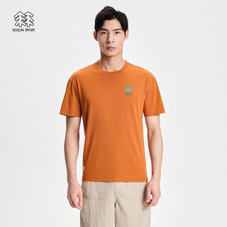 เสื้อยืดคอกลม แขนสั้น ผ้าฝ้าย พิมพ์ลาย KOLONSPORT Kolon สําหรับผู้ชาย