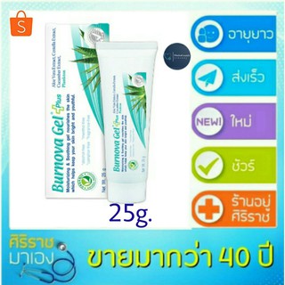 exp 03/2024BURNOVA GEL PLUS PLANKTON 25g  เจลว่านหางจระเข้ ช่วยปรับสภาพสีผิว หมองคล้ำ ให้ ขาว - สีฟ้า