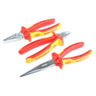 KNIPEX 00 20 12 ชุดเครื่องมือ ชุดคีม คีมอเนกประสงค์ คีมปากแหลม, (คีมปากแหลมปลายงอ) คีมป้องกันกระแสไฟฟ้า