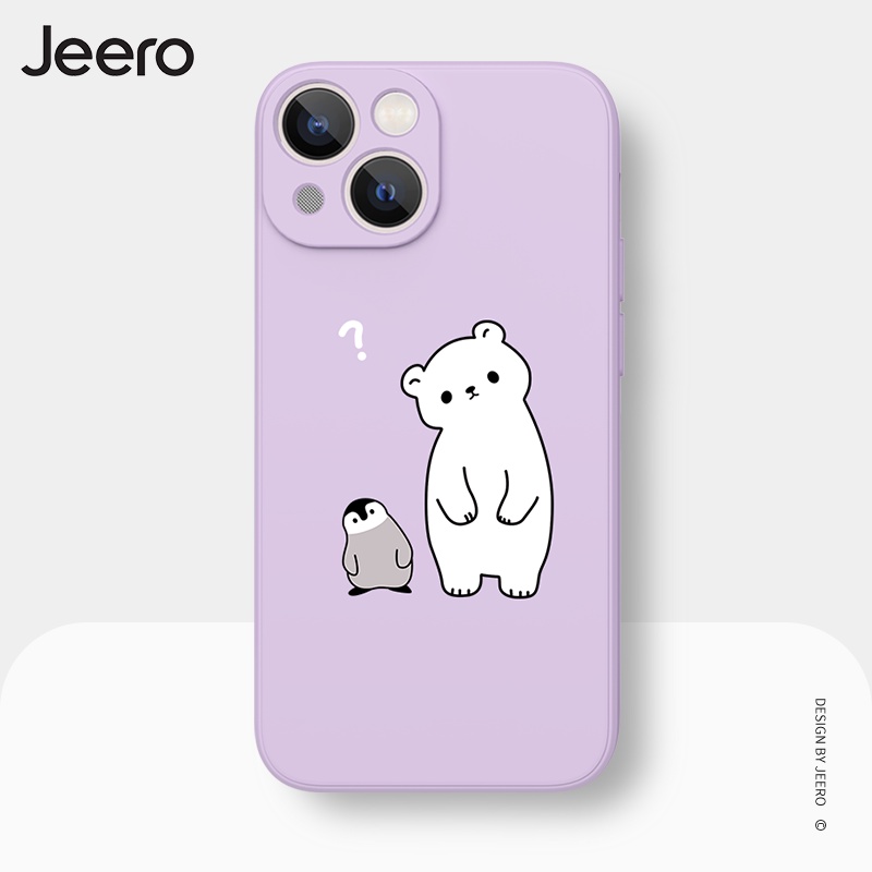 JEERO เคสไอโฟน เคสซิลิโคนนุ่มขอบเหลี่ยมกันกระแทกลายการ์ตูนน่ารักตลก เคสโทรศัพท์ Compatible for iPhone 16 15 14 13 12 11 Pro Max SE 2020 X XR XS 8 7 Plus xsmax 7plus 8plus พลัส HFC244