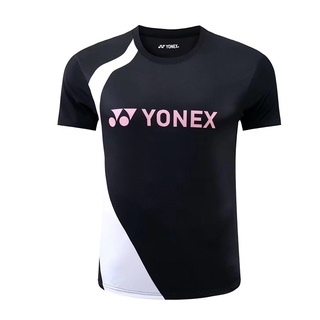 Yonex ฤดูร้อนใหม่ เสื้อผ้าแบดมินตัน ผู้ชายและผู้หญิง ชุดกีฬาเกาหลี แขนสั้น ระบายอากาศ แห้งเร็ว แข่งขันเสื้อผ้า