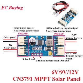 บอร์ดโมดูลควบคุมการชาร์จพลังงานแสงอาทิตย์ CN3791 MPPT 3.7V 4.2V DC-DC 6V 9V 12V 2A 1 เซลล์