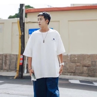 T-shirt【M-3XL】Korean fashion casual mens round neck T-shirt top 100% cottonPersonalized letter print five-point sleeve