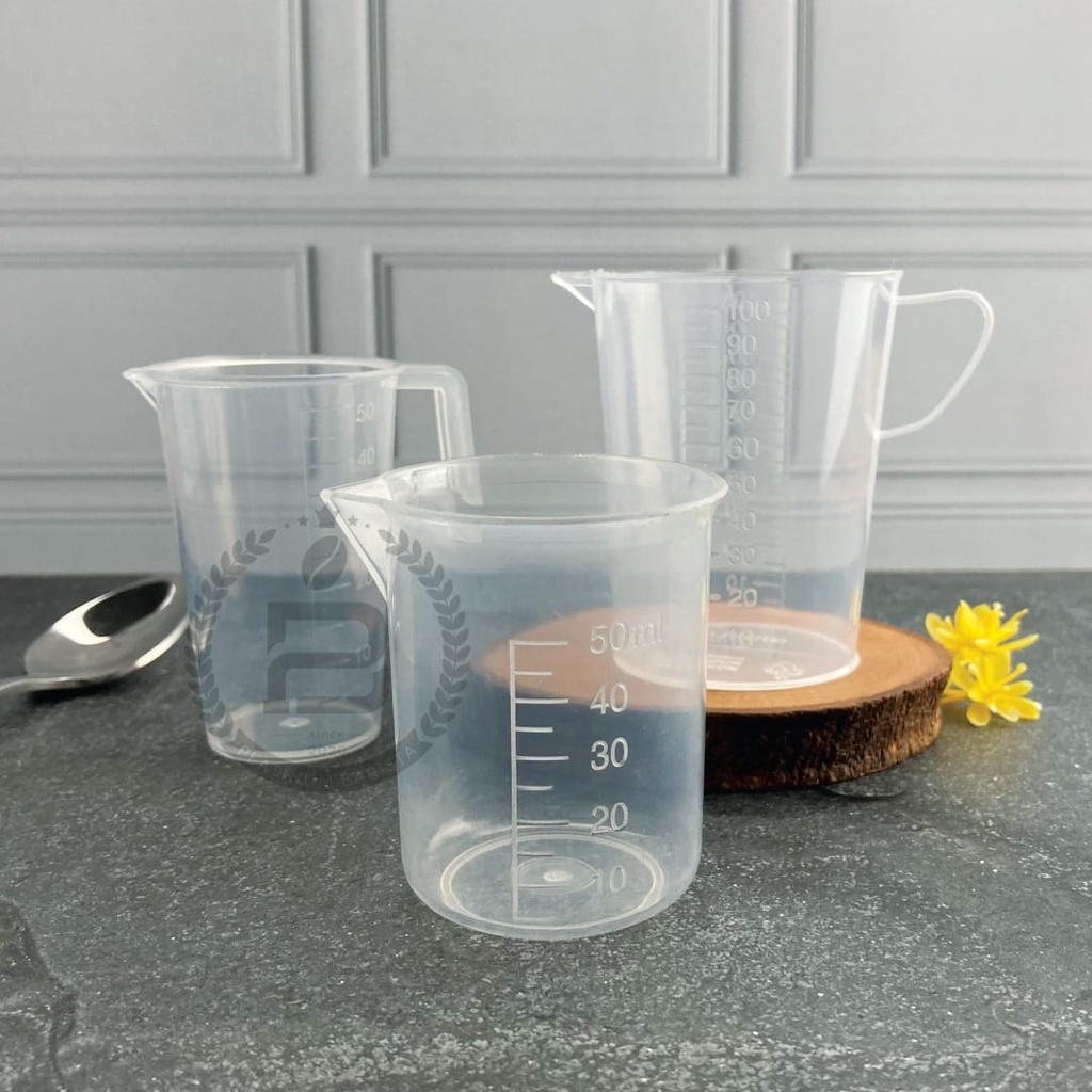 ถ้วยตวงพลาสติก 50ml 100ml ถ้วยตวง 100ml สายใส