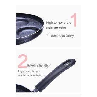 กระทะทอดไข่ กระทะหลุมทอดไข่4หลุม ทำอาหารเช้า Non-Stick ทำอาหารได้หลากหลาย ---สินค้ามีพร้อมส่ง—