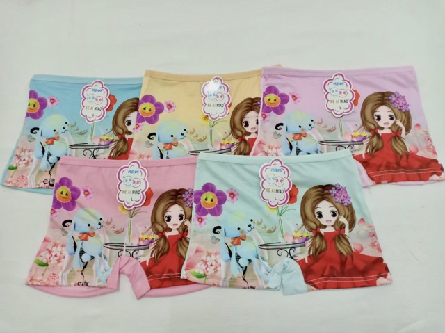 ABN Girl แพค 10 ตัว กางเกงในเด็กหญิง sizeS-xxL Girls Cartoon Underwear คละสี ลาย กกนเด็กหญิง กกนเด็ก - รูปที่ 2