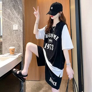 Swan shop เสื้อผ้าแฟชั่นกีฬาลำลองสำหรับผู้หญิง ชุดเซต 2ชิ้น