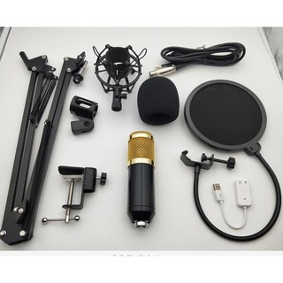 ไมค์ BM800 เป็นเหล็ก Condensor Microphone ไมค์โครโฟนอัดเสียง ไมค์อัดเสียง SET