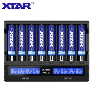 XTAR VC8(เครื่องชาร์จถ่าน 8 ช่อง)ของแท้ ชาร์จถ่านขนาด21700ได้(สินค้าเฉพาะเครื่องชาร์จไม่รวมถ่าน)