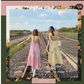 Used Once Nichii dress เดรสสีชมพูผูกหลัง  ice cream collection