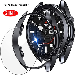 เคสป้องกัน + ตัวป้องกันหน้าจอ สําหรับ Samsung Galaxy Watch 4 Classic 46 มม. 42 มม. Watch4 44 มม. นิ่ม TPU เคสกระจกนิรภัย