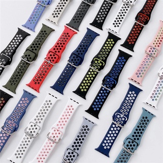 สาย iwatch series 7 สายนาฬิกาข้อมือซิลิโคน แบบเปลี่ยน สําหรับ iwatch series 7 6 SE 5 4 3 2 1 45มม 41มม 44มม 40มม