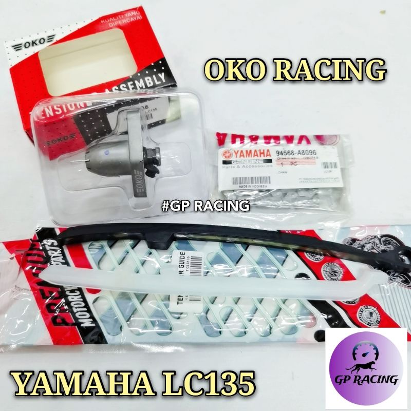 OKO RACING YAMAHA LC135 TIMING CHAIN 96L SIP TENSIONER JET TENSIONER CHAIN GUIDE LC135 LC 135