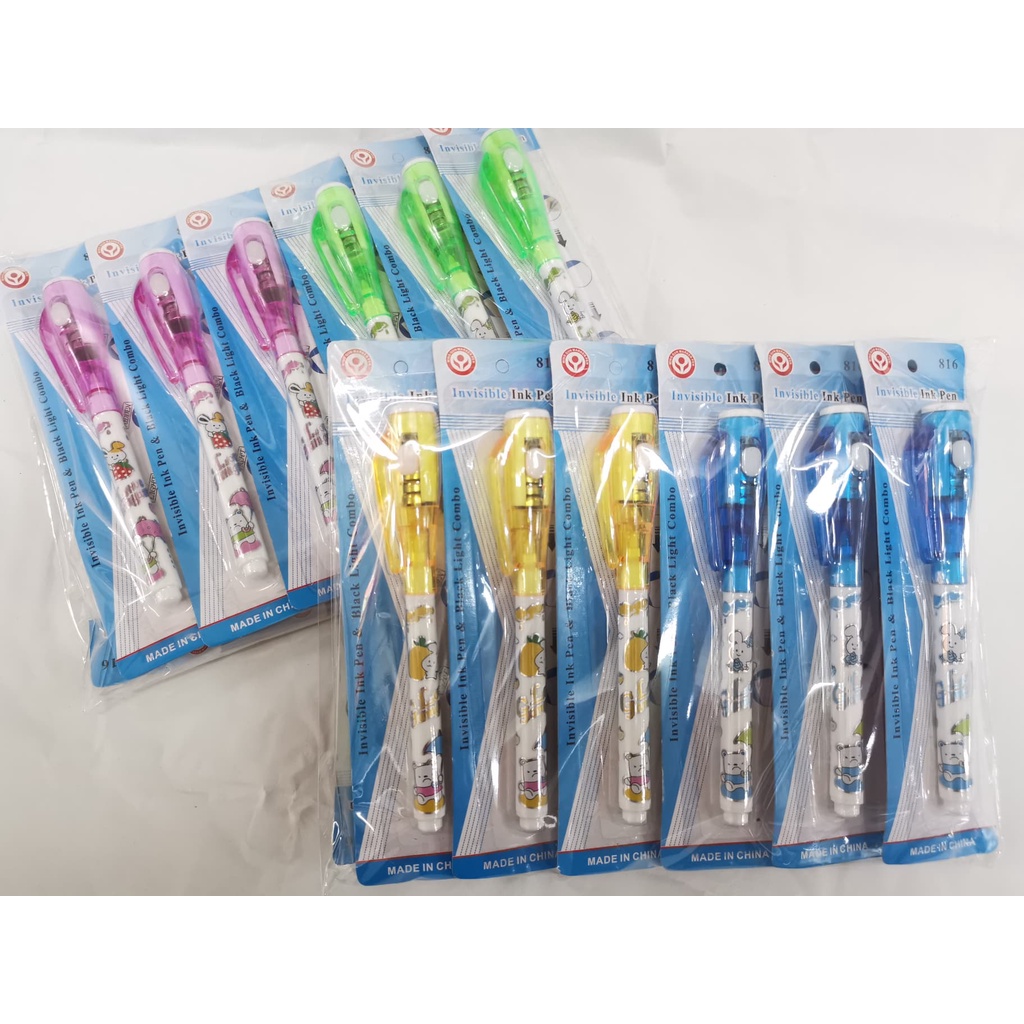 70Pcs Invisible Ink Pen With UV Pen Light Invisible Disappearing