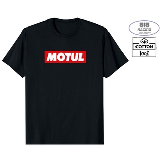 สตรีทแฟชั่น เสื้อยืด Racing Sport [BLACK] [COTTON 100%] [MOTUL]คอกลมสามารถปรับแต่งได้