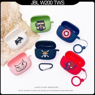 เคสหูฟัง แบบนิ่ม ลายแบทแมน Jbl W200 Tws Jbl Wave200 Tws สําหรับชาร์จคลังสินค้า