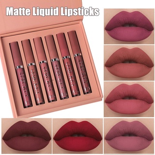 ลิปสติกลิปกลอส Matte Nude เพิ่มความชุ่มชื้นติดทนนานเซ็กซี่ 12 สี 1 ชิ้น