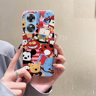 ใหม่ เคสโทรศัพท์มือถือแบบนิ่ม ใส กันกระแทก ลายการ์ตูนสัตว์น่ารัก แฟชั่น สําหรับ OPPO A78 5G 2023 A78 A78