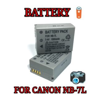 แบตเตอรี่กล้อง(แพ็คคู่2ชิ้น) รหัสแบตNB-7L, NB7L 1500mAh BATTERY FOR CANON POWERSHOT G10,G11,G12,XS30 IS, IXUS 310 HS...