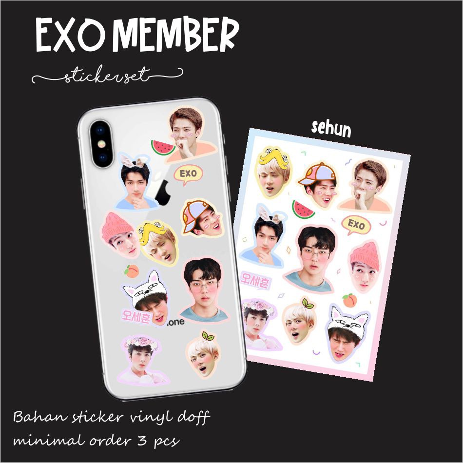 สติ๊กเกอร์ Tumblr สติ๊กเกอร์สมาชิก EXO Tumblr